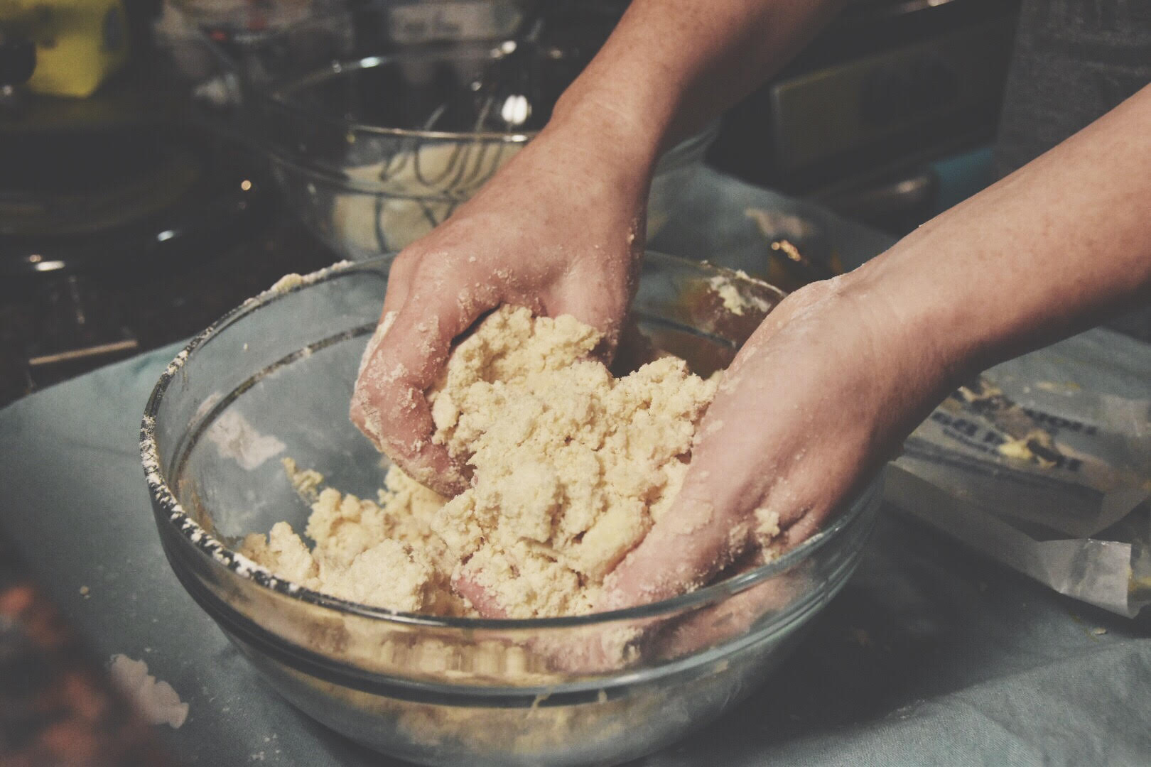 Mixing the Scone Dough